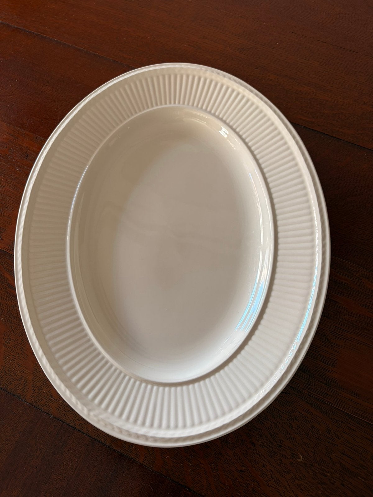 Wedgwood Queen’s  Ware Ovale Schaal, Huis en Inrichting, Ophalen of Verzenden, Zo goed als nieuw, Aardewerk, Schaal of Schalen