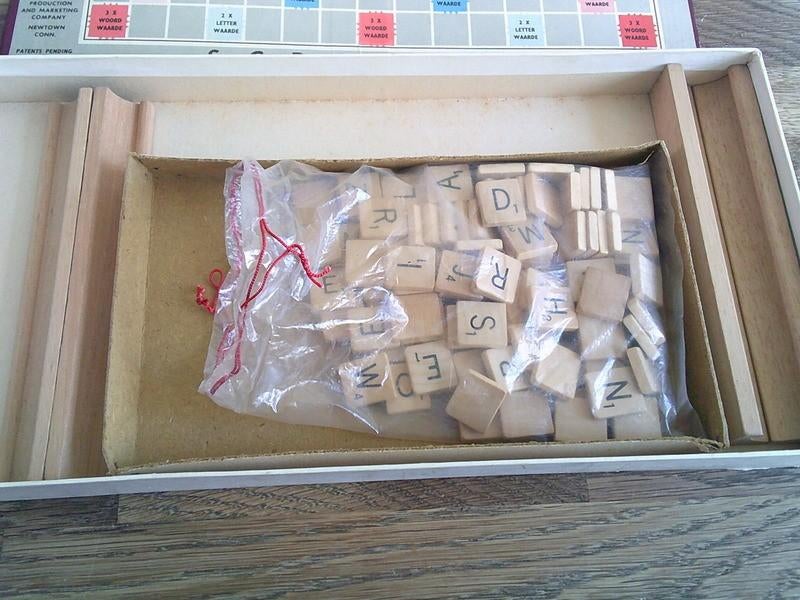 VINTAGE SCRABBLE – NEDERLANDSE EDITIE – 1955, Hobby en Vrije tijd, Gezelschapsspellen | Bordspellen, Ophalen of Verzenden, Gebruikt