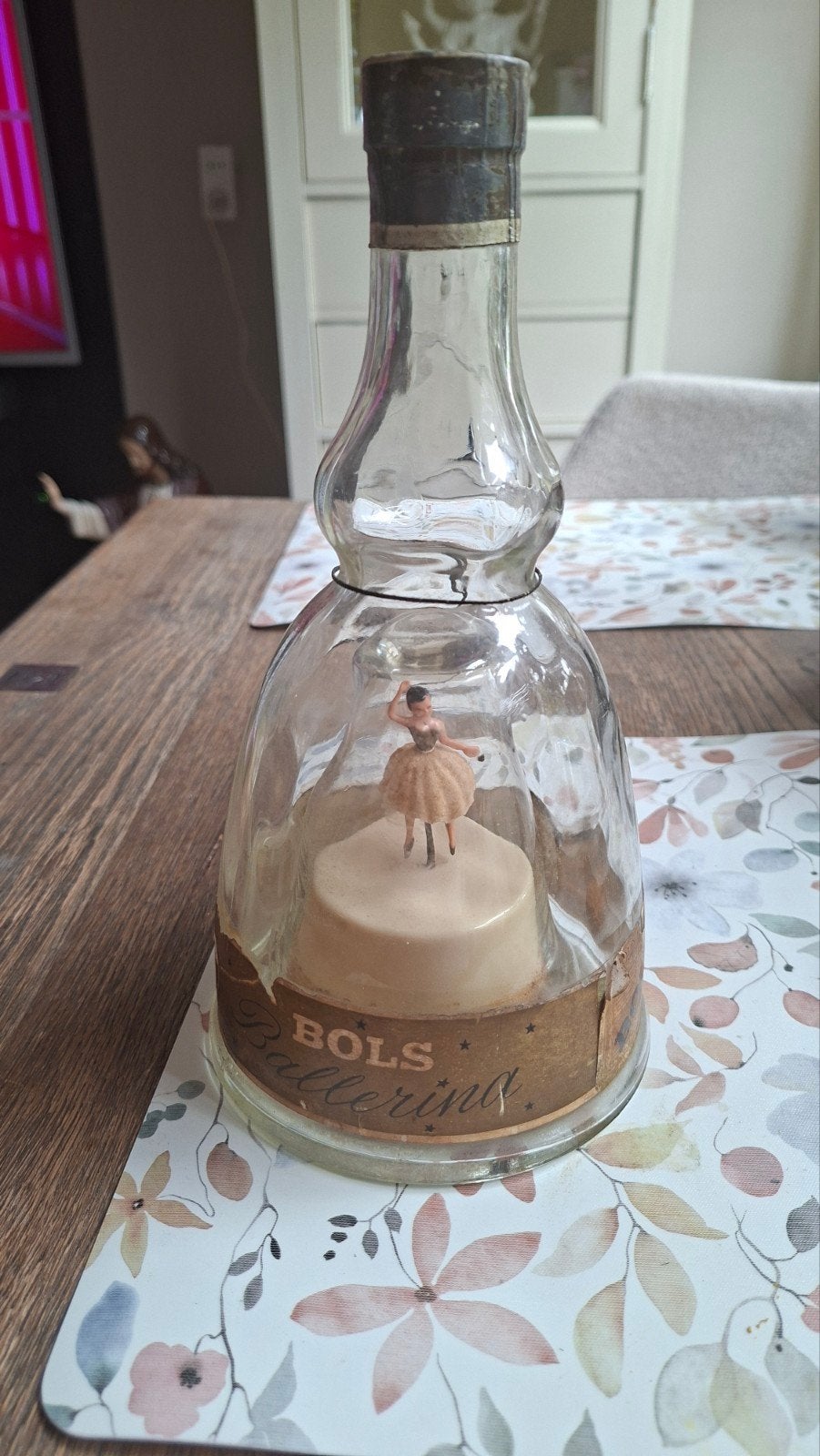 Vintage Bols Ballerina Muziekdoos Fles - Blauwe Donau 1966, Antiek en Kunst, Ophalen of Verzenden