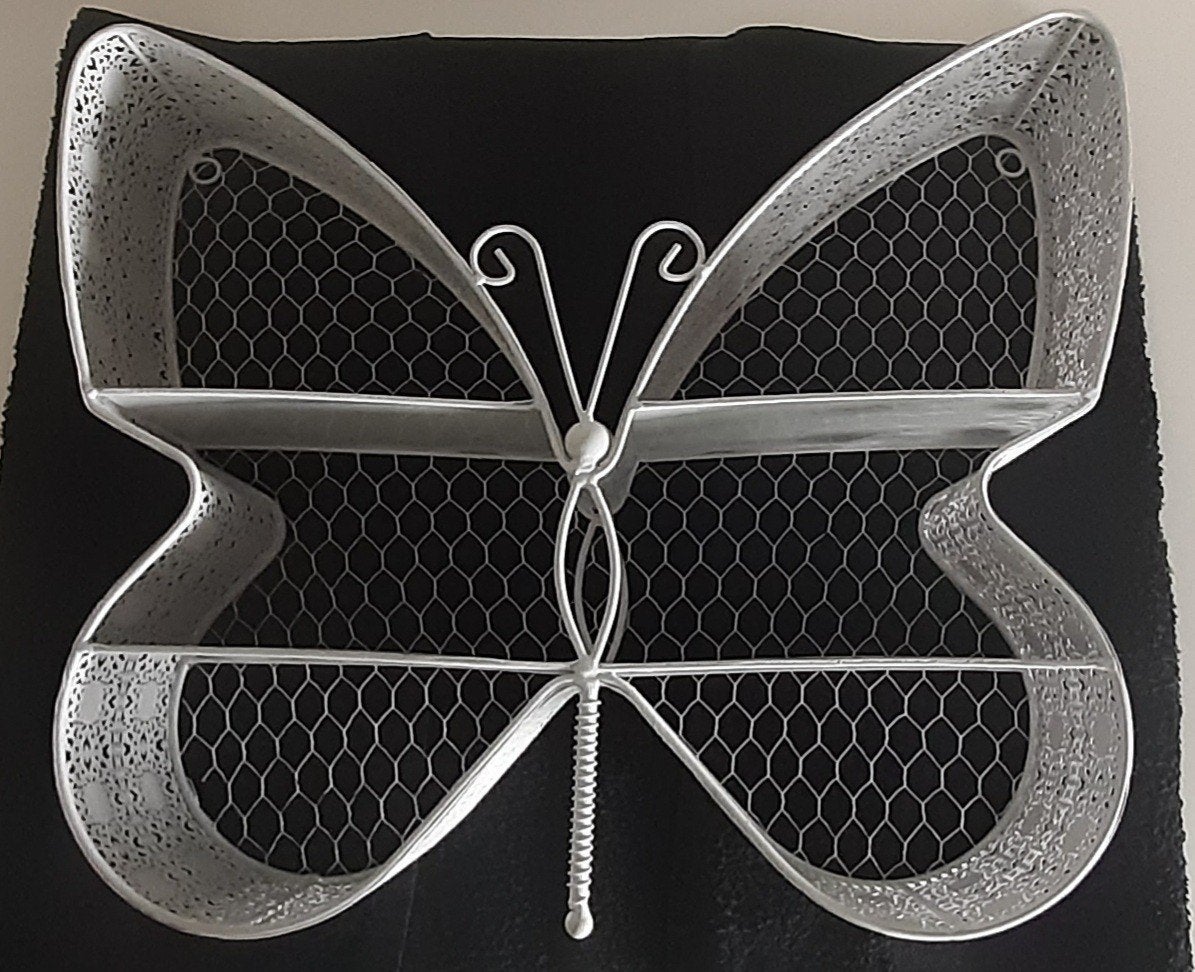 Vlinder muur accessoires., Metaal, Gebruikt, Decoratieobject, Ophalen of Verzenden