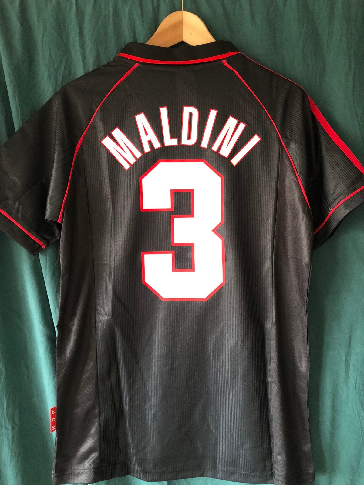 Maldini AC Milan retro voetbalshirt maat M, Ophalen of Verzenden, Zo goed als nieuw, Shirt