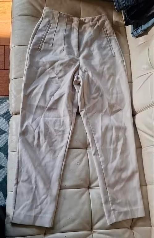 Beige Zara tailored fit broek maat S, Ophalen of Verzenden, Zo goed als nieuw, Beige, Lang