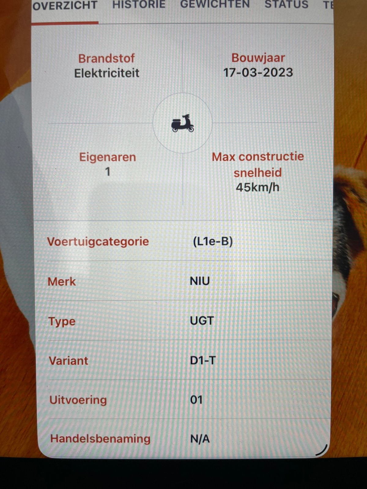 Niu elektrische bromfiets, Fietsen en Brommers, Elektrische fietsen, Ophalen, Overige merken