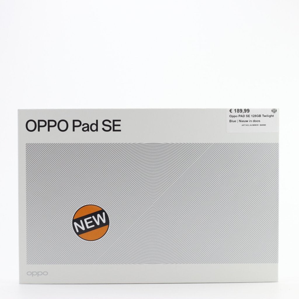 Oppo PAD SE 128GB Twilight Blue | Nieuw in doos, Oppo, Zo goed als nieuw, Support@oppo.com, No.18 Haibin Road
Wusha Village, Chang'an Town
Dongguan, Guangdong
China