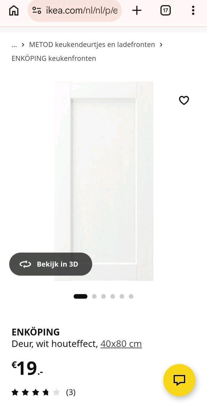 IKEA ENKÖPING Deur wit houteffect 40x80 cm (nieuw in doos), Ophalen of Verzenden, Nieuw