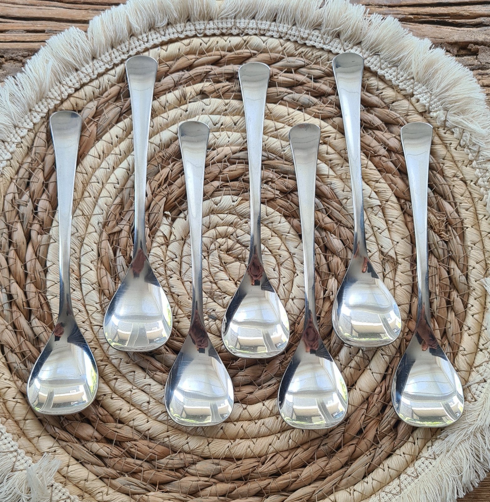 Set van 8 Giori Inox 18/10 Lepels - Vintage Bestek, Ophalen of Verzenden