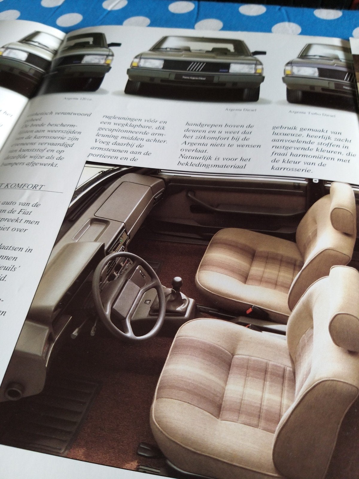 jaren 80 Nederlands Fiat Argenta folder mooie foto's izgst, Ophalen of Verzenden, Zo goed als nieuw, Overige merken