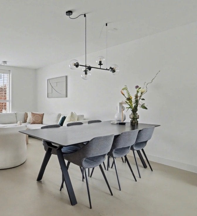 Eettafel stoelen, Ophalen, Gebruikt, Grijs, Vijf, Zes of meer stoelen