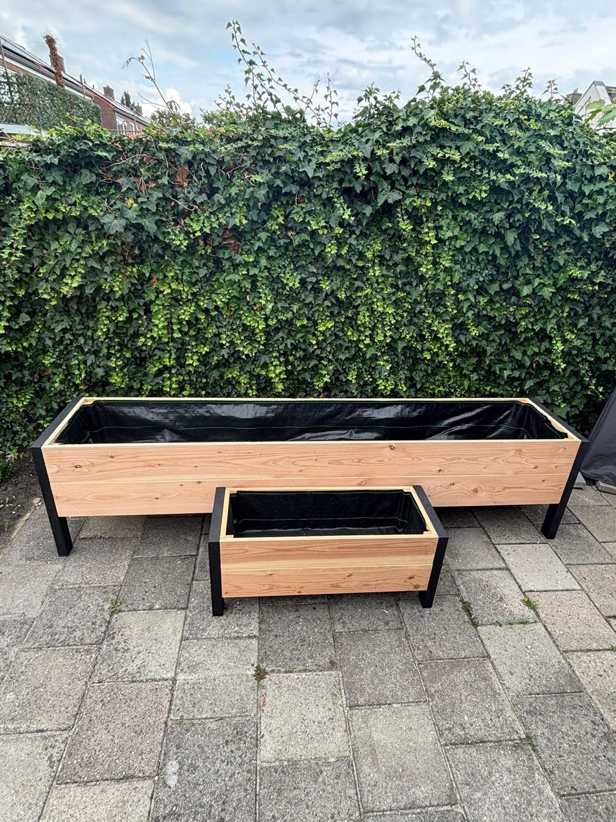 Lange douglas planten bakken - Zweeds rabat, Tuin en Terras, Bloembakken en Plantenbakken, Ophalen, Nieuw, Hout, Tuin