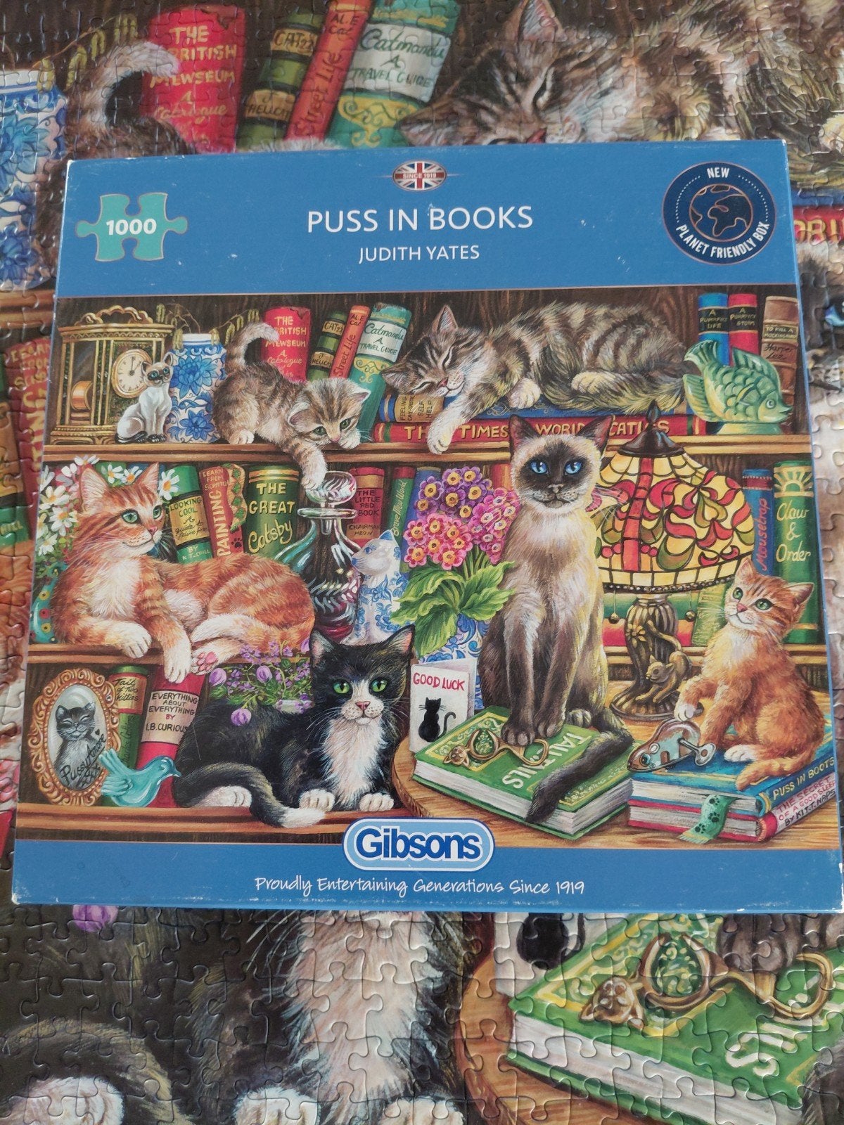 Gibson puzzel, 1000 stukjes, compleet, Ophalen, 500 t/m 1500 stukjes, Zo goed als nieuw