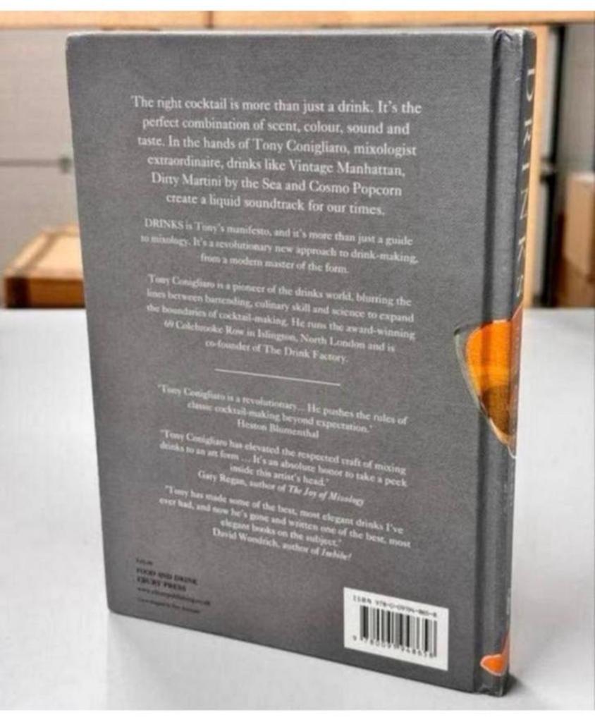 Tony Conigliaro - Drinks cocktail cocktails maken Hardcover, Ophalen of Verzenden, Nieuw