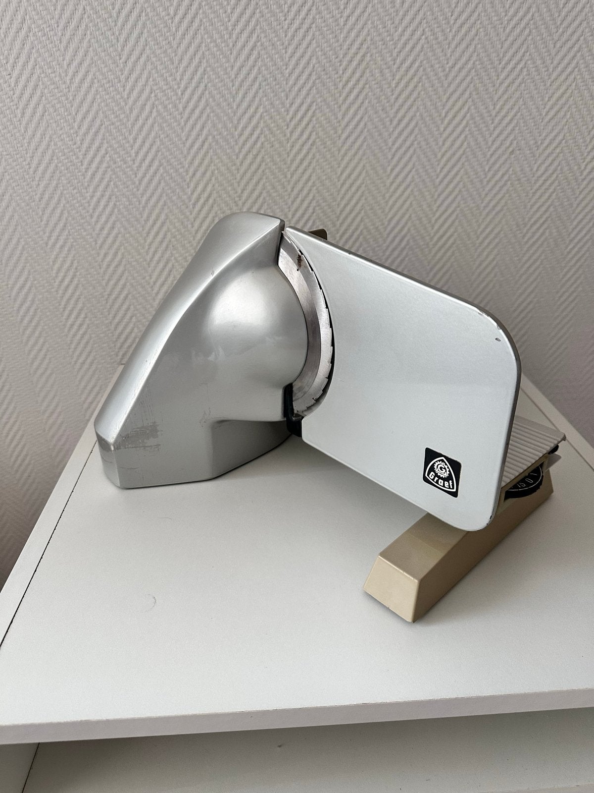 Graef snijmachine - Vintage vleeswaren snijder, Ophalen of Verzenden, Gebruikt