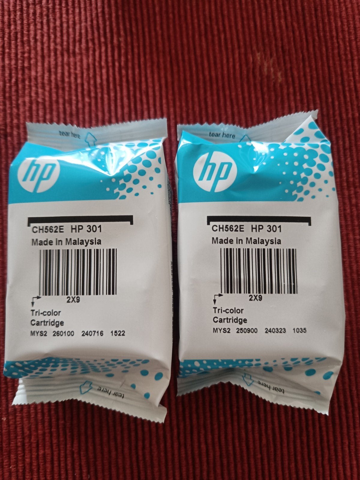 HP301 kleurencartridge nieuw, 2 stuks, Ophalen of Verzenden, Nieuw, Cartridge, HP (ORIGINEEL)