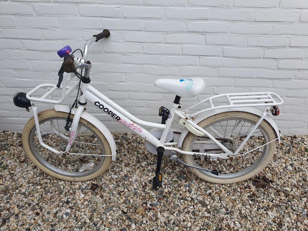 Cooper kinderfiets 20 inch wit - Gebruikt, Fietsen en Brommers, Fietsen | Meisjes, Ophalen, Gebruikt, Velgrem, Cooper