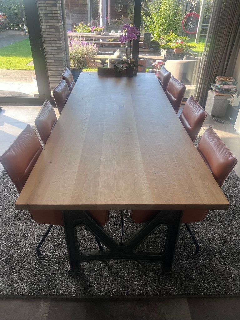 8 stuks eetkamer stoelen, Ophalen, Gebruikt, Bruin, Modern