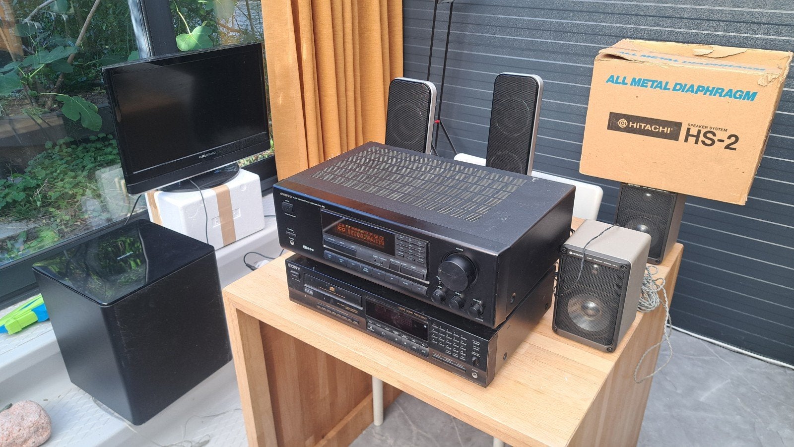 Onkyo Tuner/Versterker, Sony CD Speler, Philips & Hitachi, Audio, Tv en Foto, Gebruikt, Cd-speler, Sony, Losse componenten