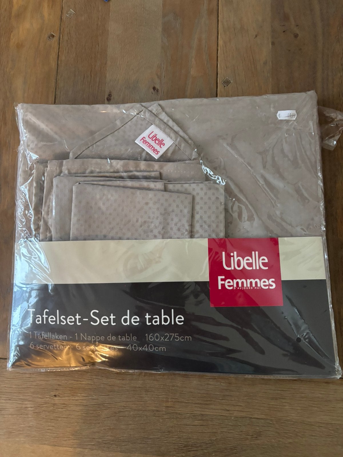 Tafellaken met 6 servetten ( nieuw), Eenpersoons, Nieuw, Ophalen of Verzenden, Wit
