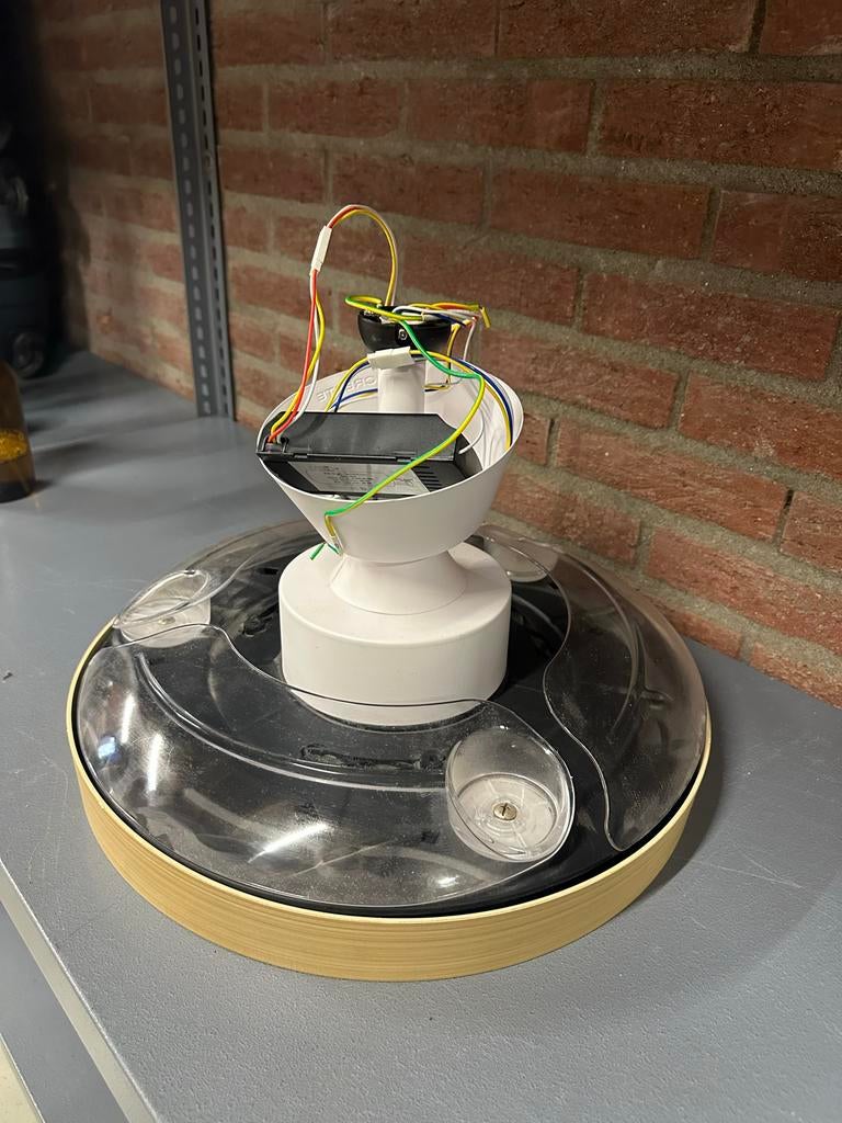 Stille Plafondventilator met LED & Intrekbare Bladen (2x), Witgoed en Apparatuur, Ventilatoren, Ophalen, Zo goed als nieuw, Plafondventilator