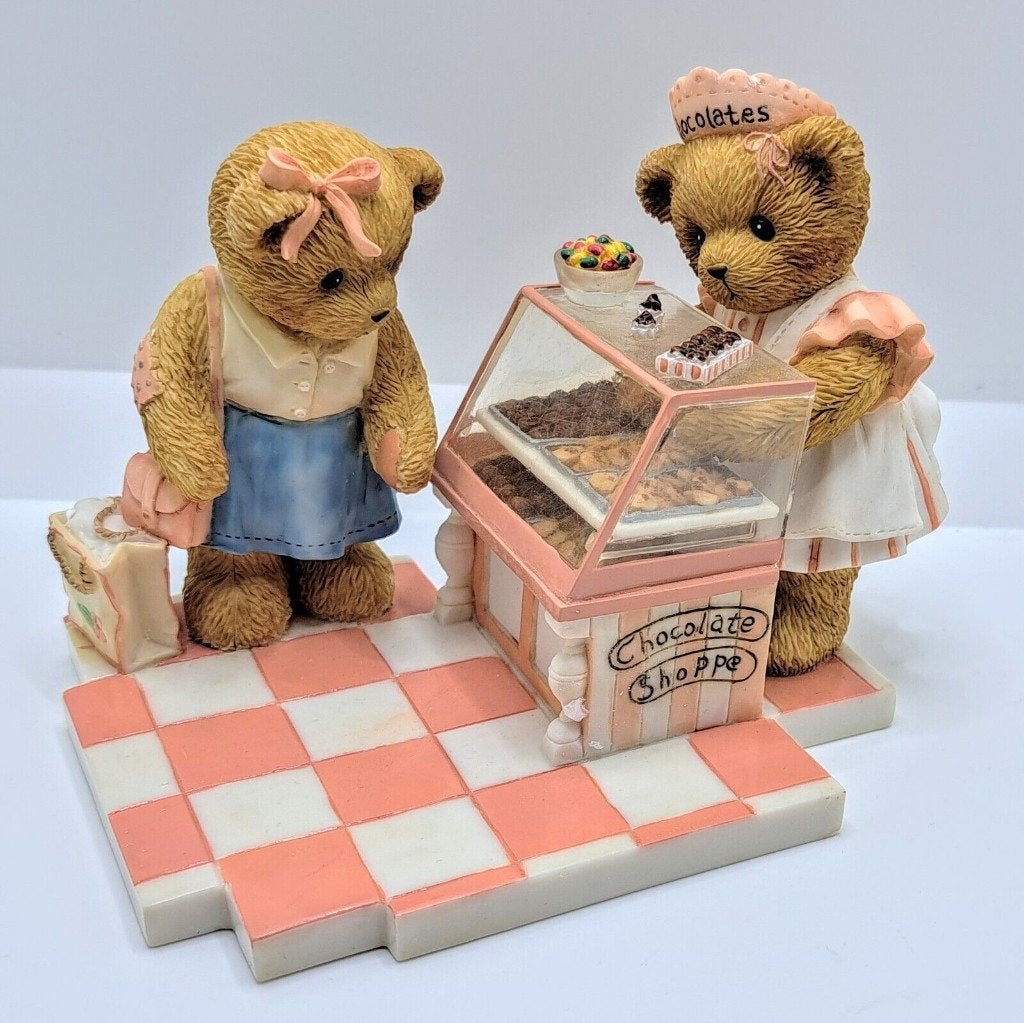 Cherished teddies Lindsay & Danielle, Ophalen of Verzenden, Zo goed als nieuw, Beeldje, Cherished Teddies