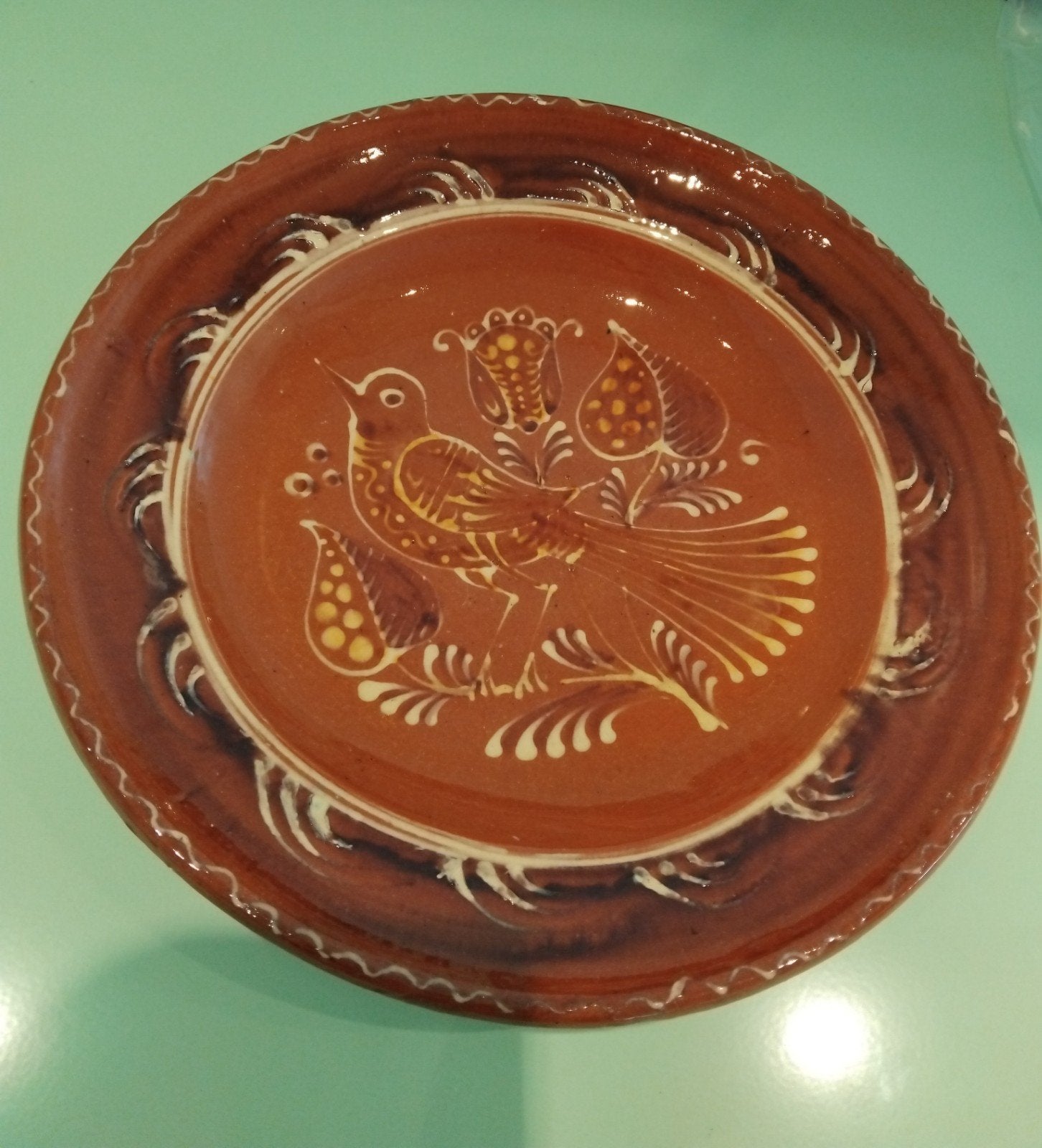 Wandbord van volkskunst, 33 cm., Ophalen of Verzenden
