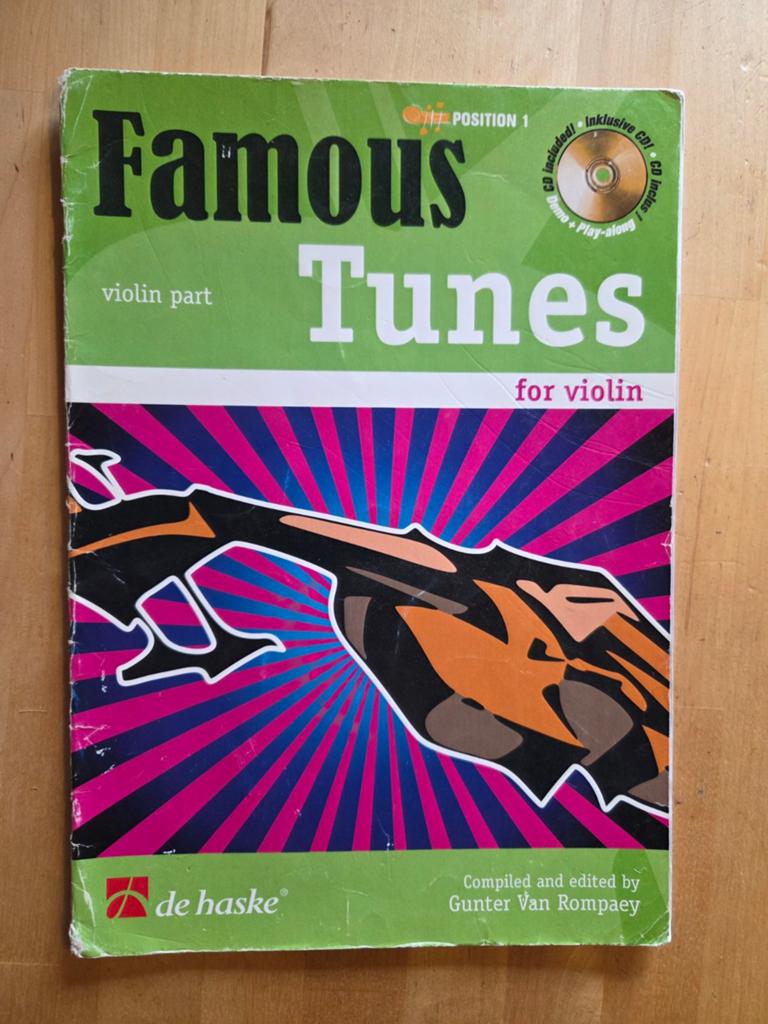 Famous Tunes for Violin - Vioolboek met CD, Gebruikt, Les of Cursus, Ophalen of Verzenden, Viool of Altviool