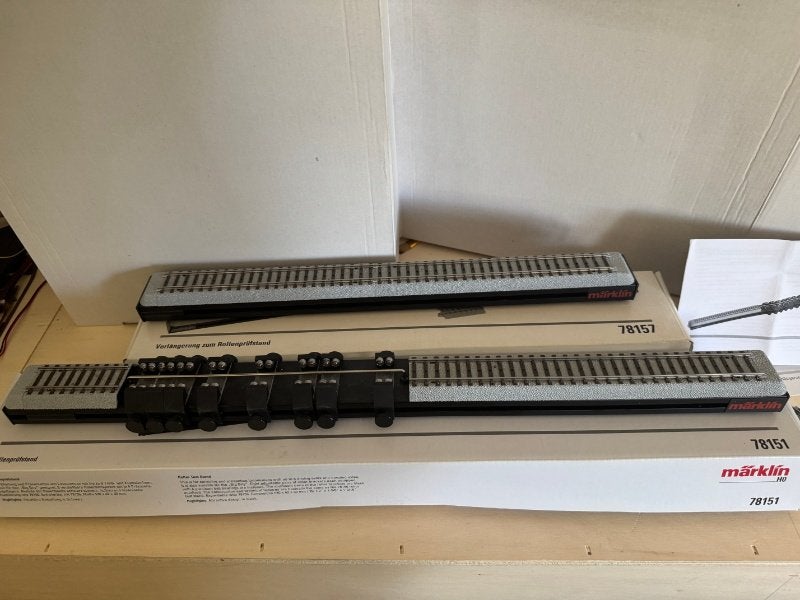 Märklin Set rollenbank 78151 met uitbreiding 78157 in OVP, Wisselstroom, Rails, Ophalen of Verzenden, Zo goed als nieuw