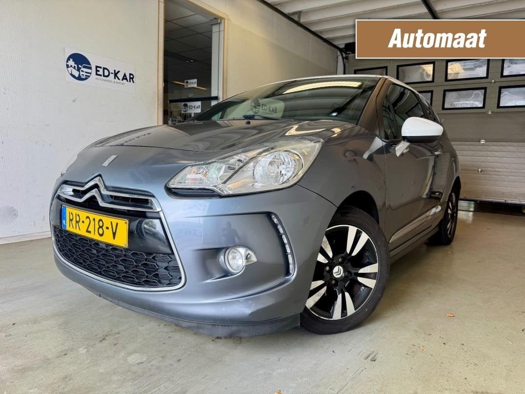 Citroen DS3 1.6 So Chic in Black AUT LEER NAVI CLIMA NETTE A, Auto's, Euro 5, Gebruikt, 4 cilinders, Leder