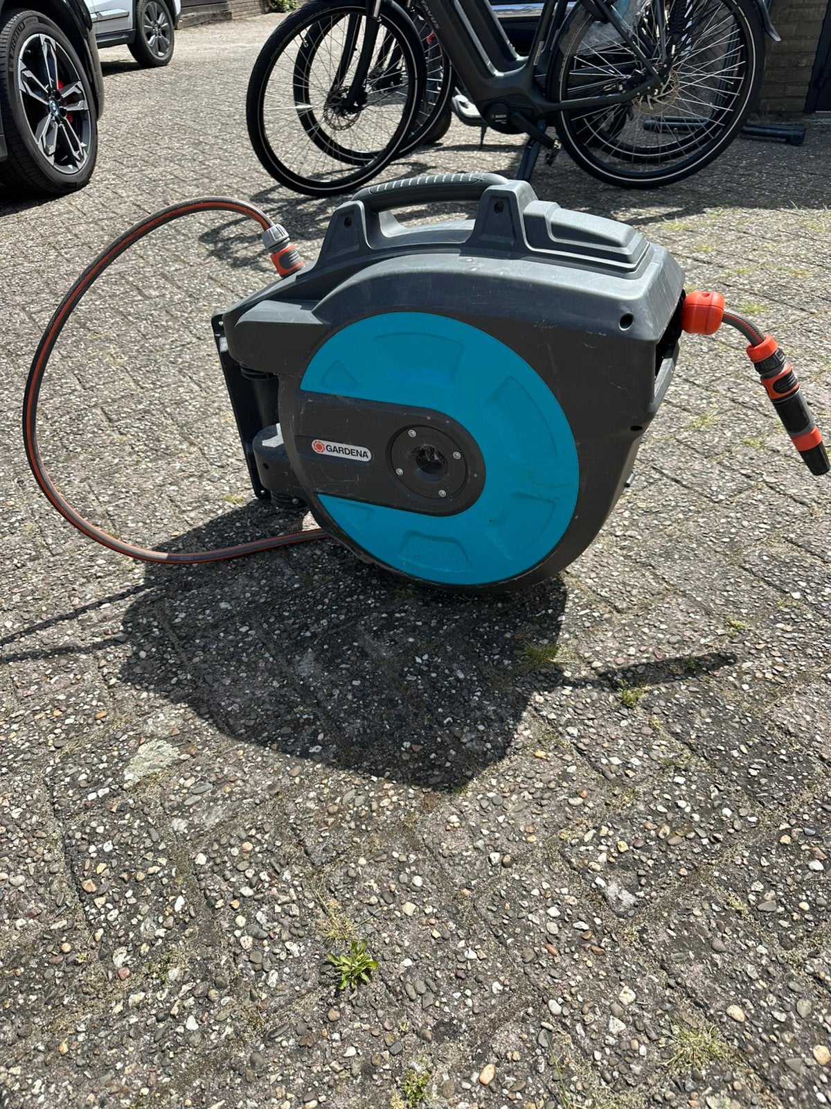 Gardena tuinsland (wandslangenbox roll up) 35 m, Ophalen, Gebruikt, Tuinslanghaspel