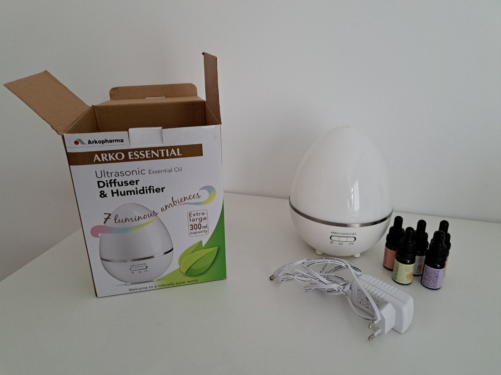 Arko Essential Ultrasone Diffuser & Luchtbevochtiger Wit, Ophalen