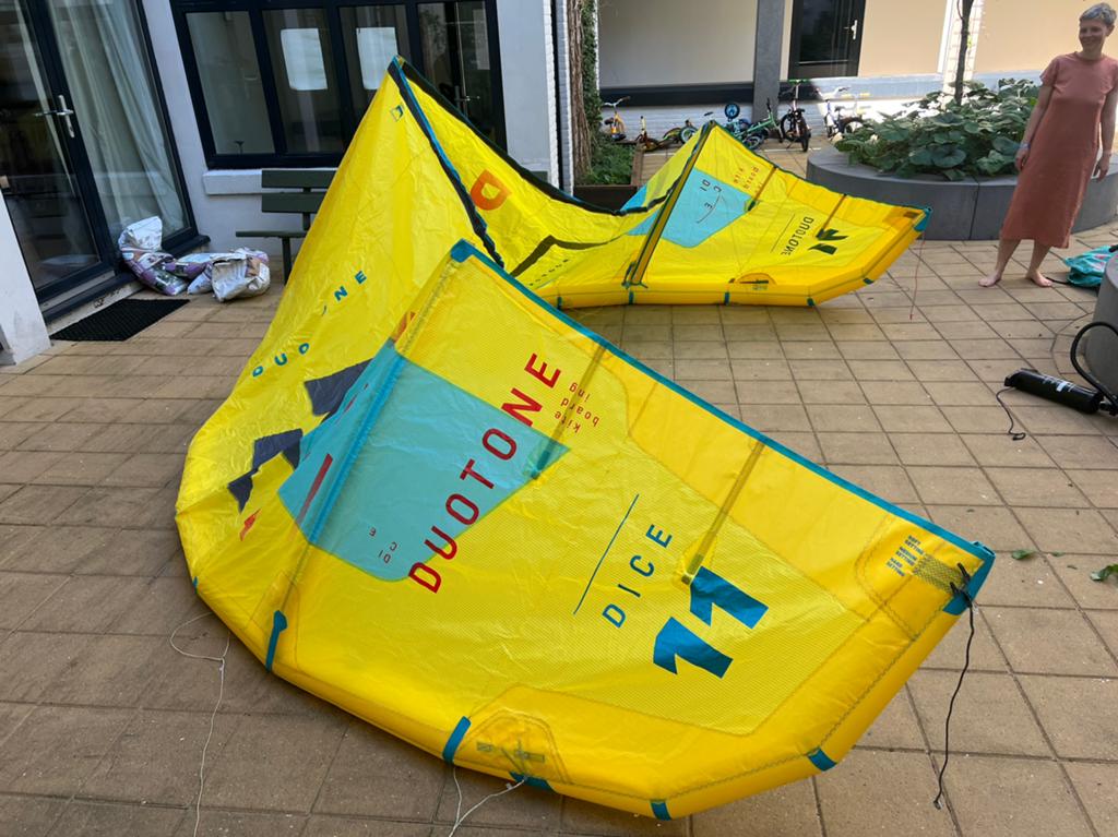 Duotone Dice 11 m2, Geen board, Zo goed als nieuw, Kite, 11 m²