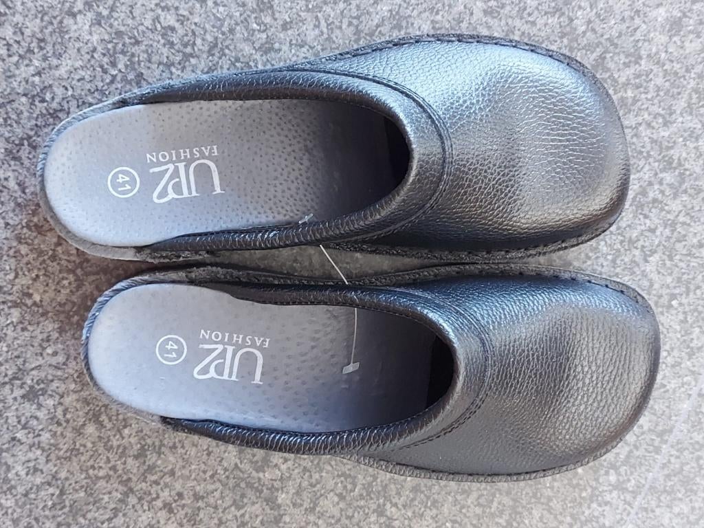 zweedse instapper, Echt Leder, maat 41 Nieuw !!!, Ophalen, Zwart, Overige typen, Nieuw