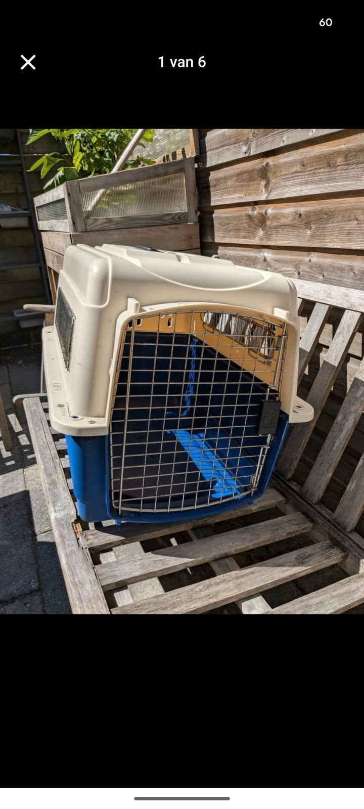 Grote en stevige vervoersbox/bench voor hond of kat, Ophalen, Gebruikt