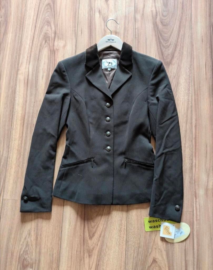 Iris Bayer wedstrijd rijjasje jas 34 bruin Teflon XS 176, Dieren en Toebehoren, Paardrijkleding, Dressuur, Nieuw, Ophalen of Verzenden
