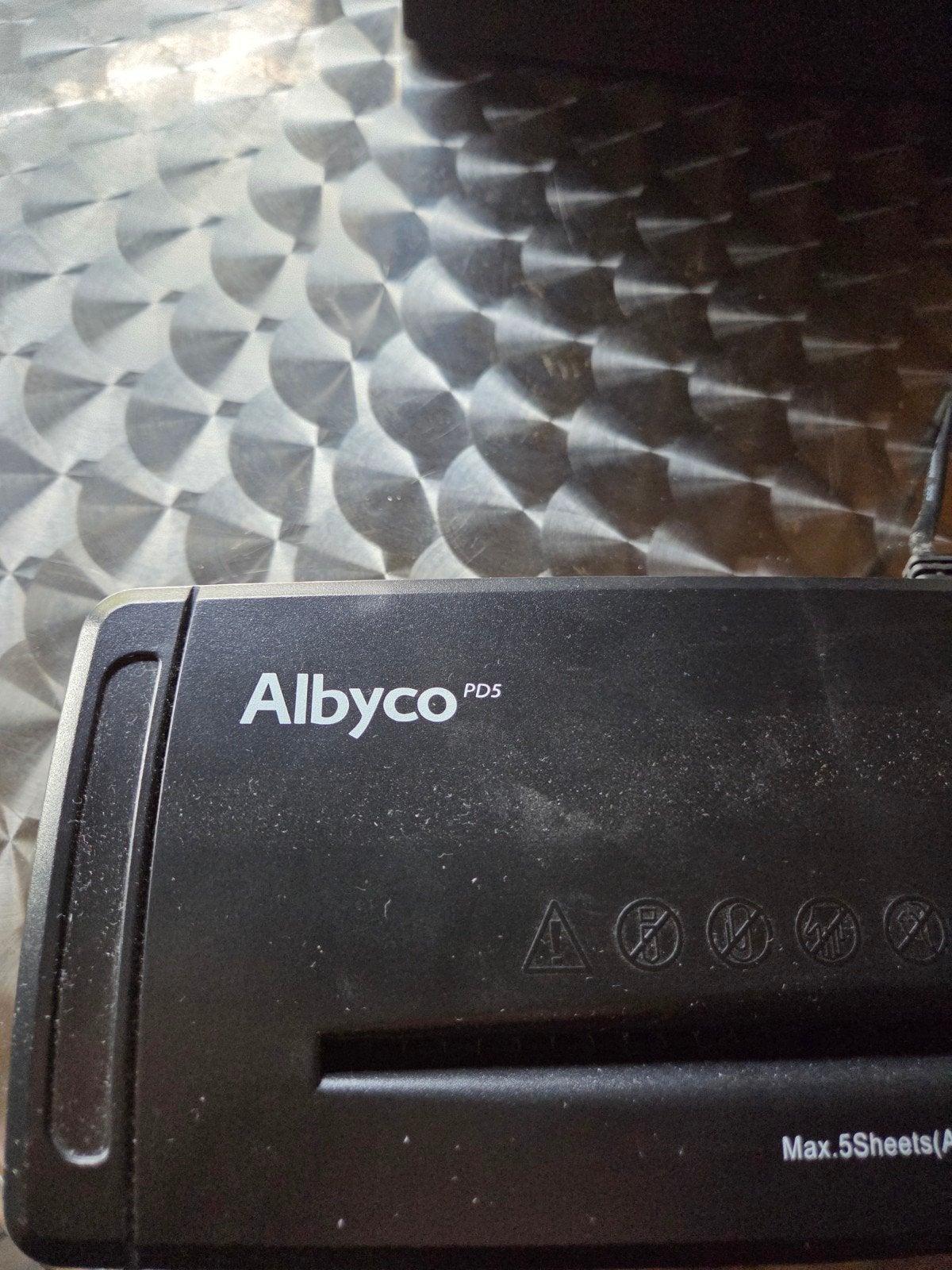 Albyco PDS papierversnipperaar met opvangbak, Ophalen, Gebruikt