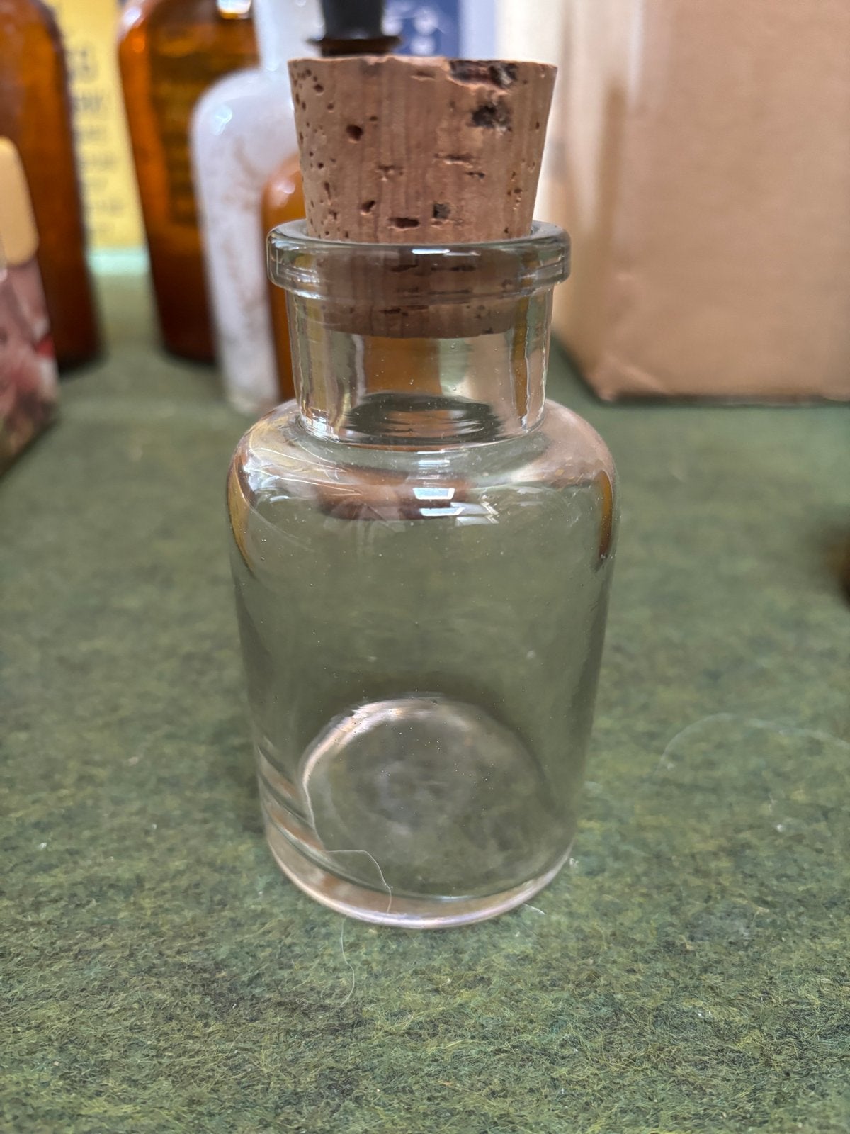 Vintage Apothekersflesje met Kurk - Klein Glazen Flesje, Verzenden