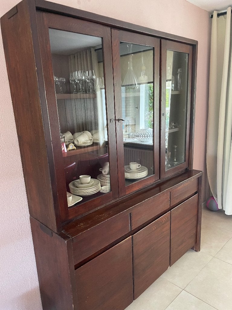 Buffet-vitrine kast, Ophalen, Zie foto, Gebruikt, Met deur(en)