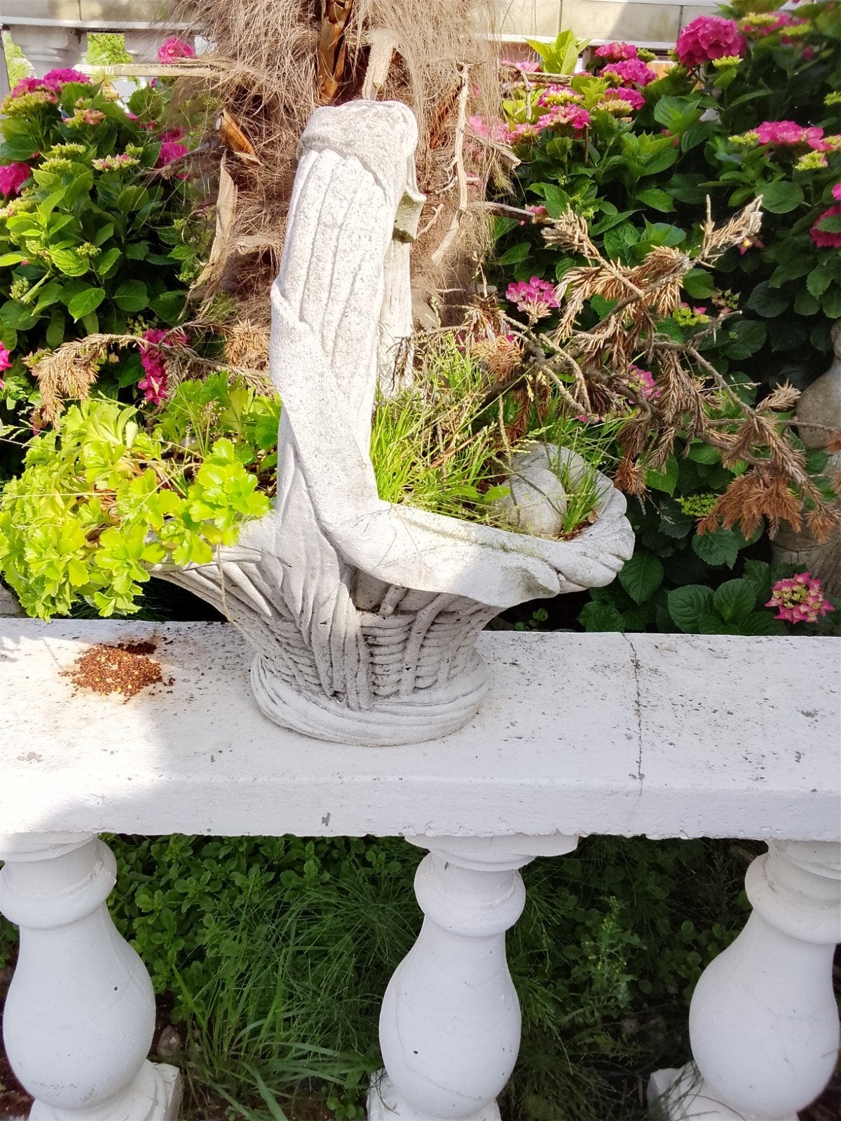 Decoratieve Tuinmand van Steen - Uniek Design, Ophalen, Gebruikt, Steen, Overige typen