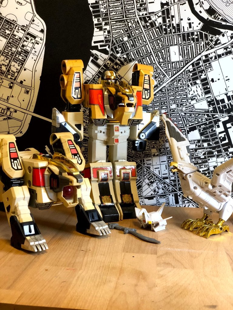 Partij Power Rangers Ninja Megazord Shuttlezord Tigerzord, Ophalen of Verzenden, Gebruikt