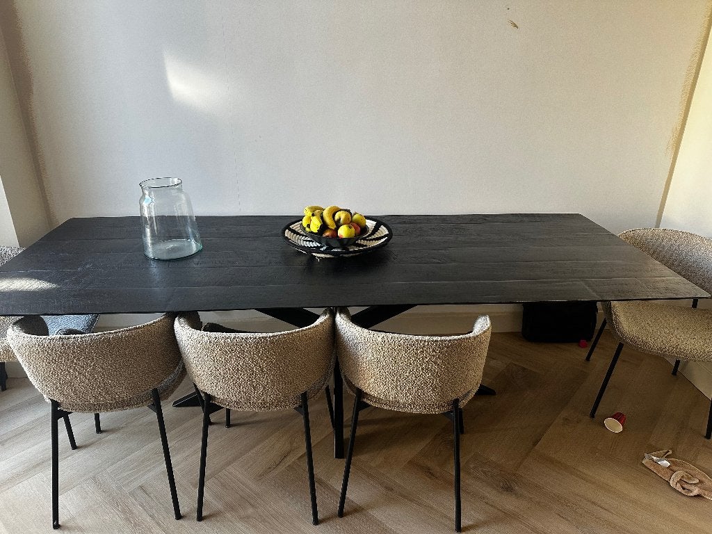 Troubadour tafel teakhout, Ophalen, Teakhout, 200 cm of meer, 50 tot 100 cm