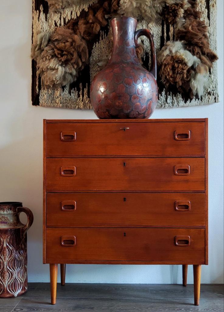 Zweedse vintage ladekast, Antiek en Kunst, Ophalen