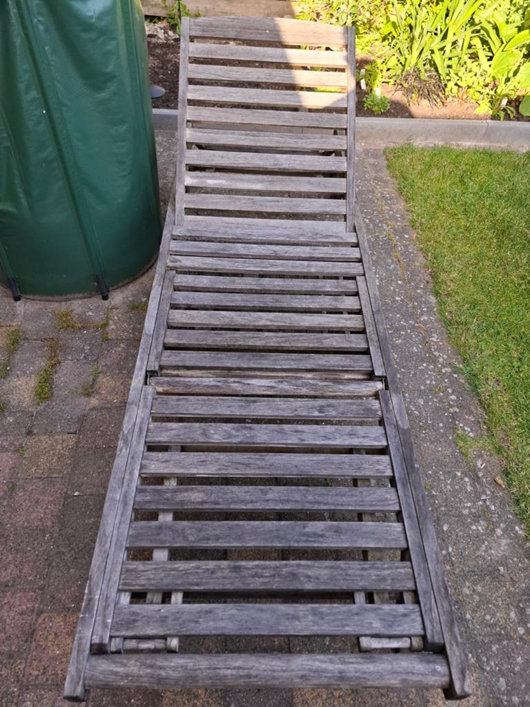 Summer Garden Teak sunlounger, Ophalen, Gebruikt, Hout, Verstelbaar