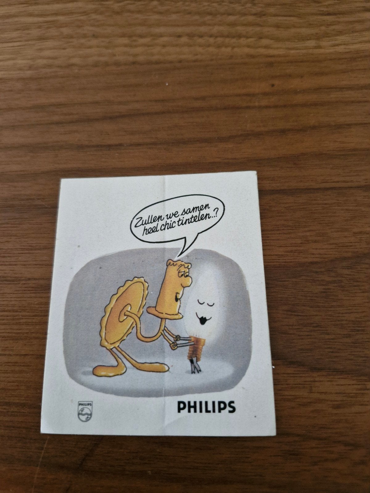 9469  Philips sticker - "Zullen we samen heel chic tintele, Verzamelen, Stickers, Ophalen of Verzenden, Gebruikt, Merk
