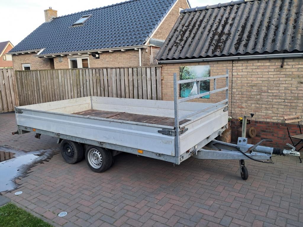 Plateauwagen 3500 kg extra brede bak!!, Ophalen, Gebruikt