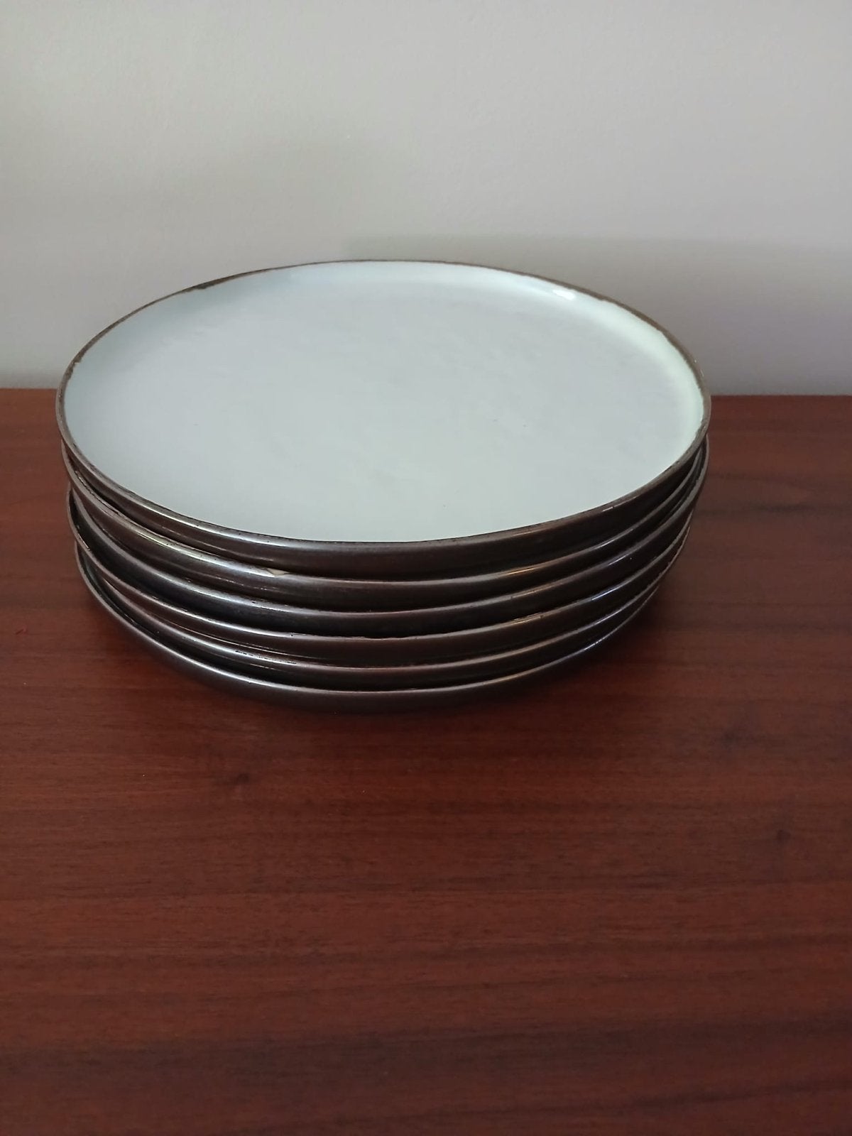 6x Cosy & Trendy grijze dinerborden - ø 21 cm, Huis en Inrichting, Keuken | Servies, Ophalen of Verzenden, Zo goed als nieuw, Overige merken