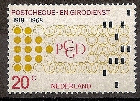 900 (jaar 1968) | 50 jaar Postcheque- en Girodienst, Ophalen of Verzenden, Na 1940, Postfris