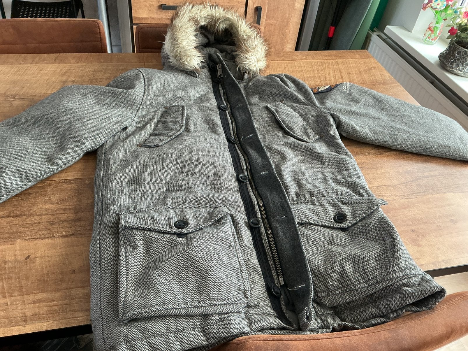 Herenjas winter maat L  Scotch & Soda Amsterdam, Ophalen of Verzenden, Gedragen, Maat 52/54 (L), Grijs