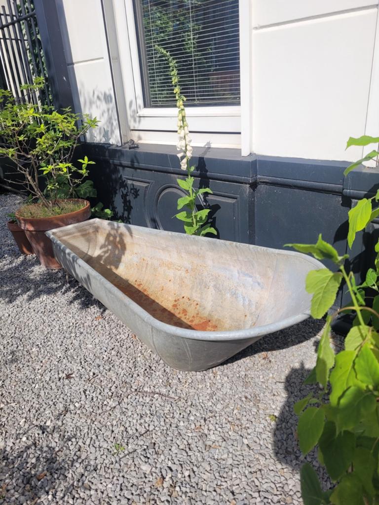 Verzinkt bad, Ophalen, Gebruikt, 100 cm of meer, Rond