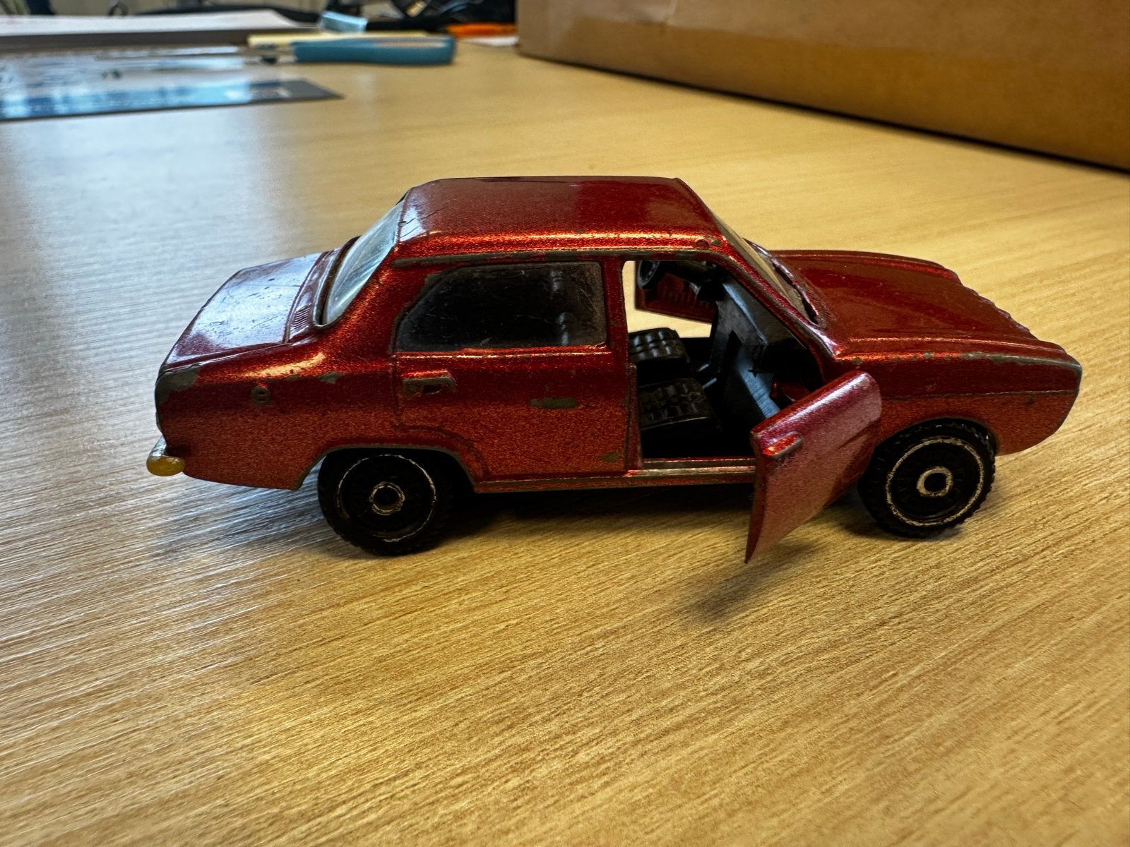 Vintage Polistil Ford Escort MK1 (Made in Italy), Hobby en Vrije tijd, Ophalen of Verzenden, Gebruikt