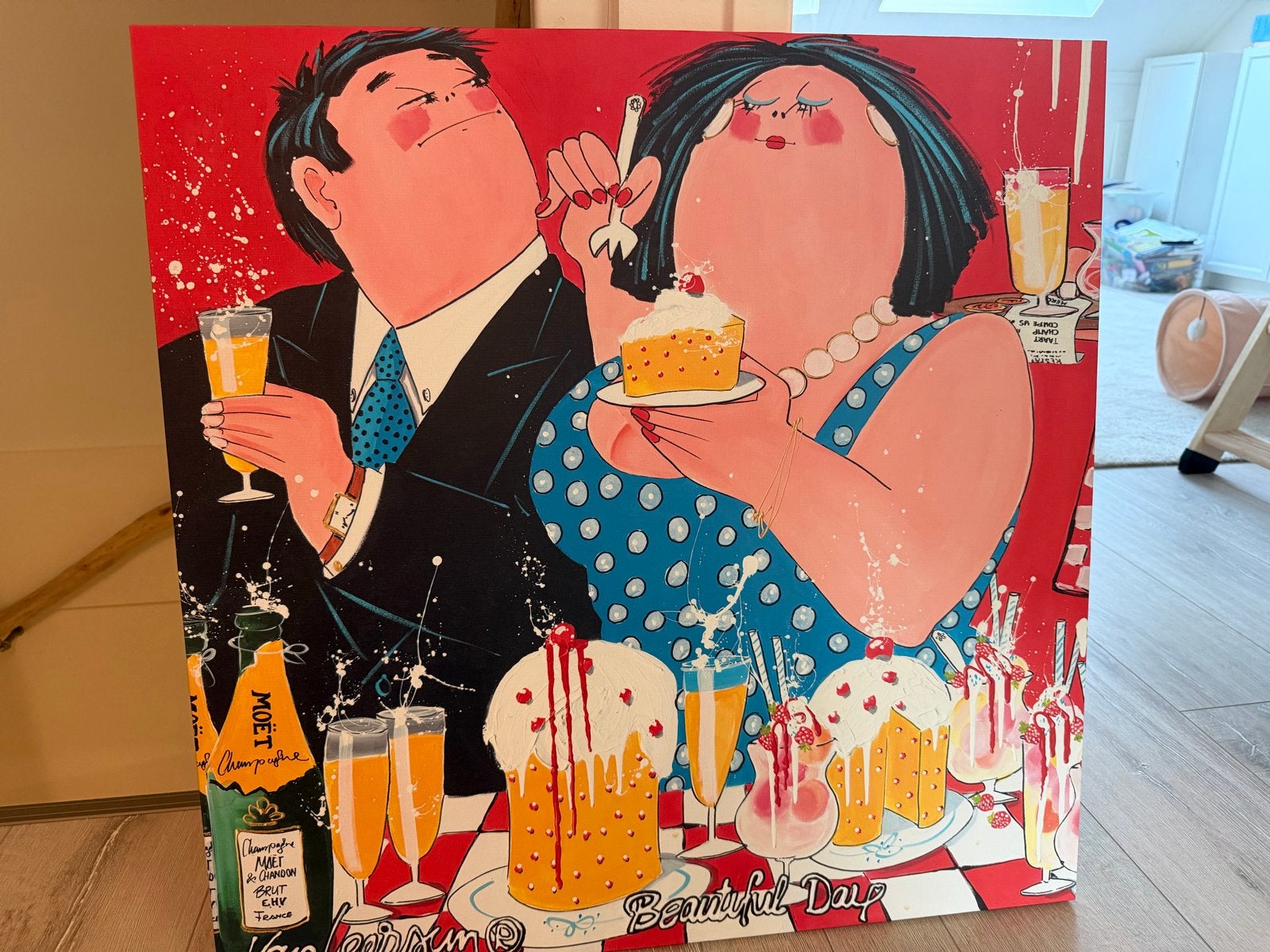 Limited edition: El van Leersum - "Beautiful Day" - Canvas, Ophalen, Overig onderwerp, Print, Gelimiteerde oplage