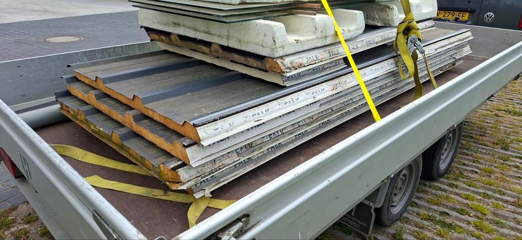 Falk TR3+ Sandwich Dakpanelen B-keus 4x3000mm, Doe-het-zelf en Verbouw, Ophalen of Verzenden, Metaal, 15 m² of meer, Dakplaat of Dakpanplaat